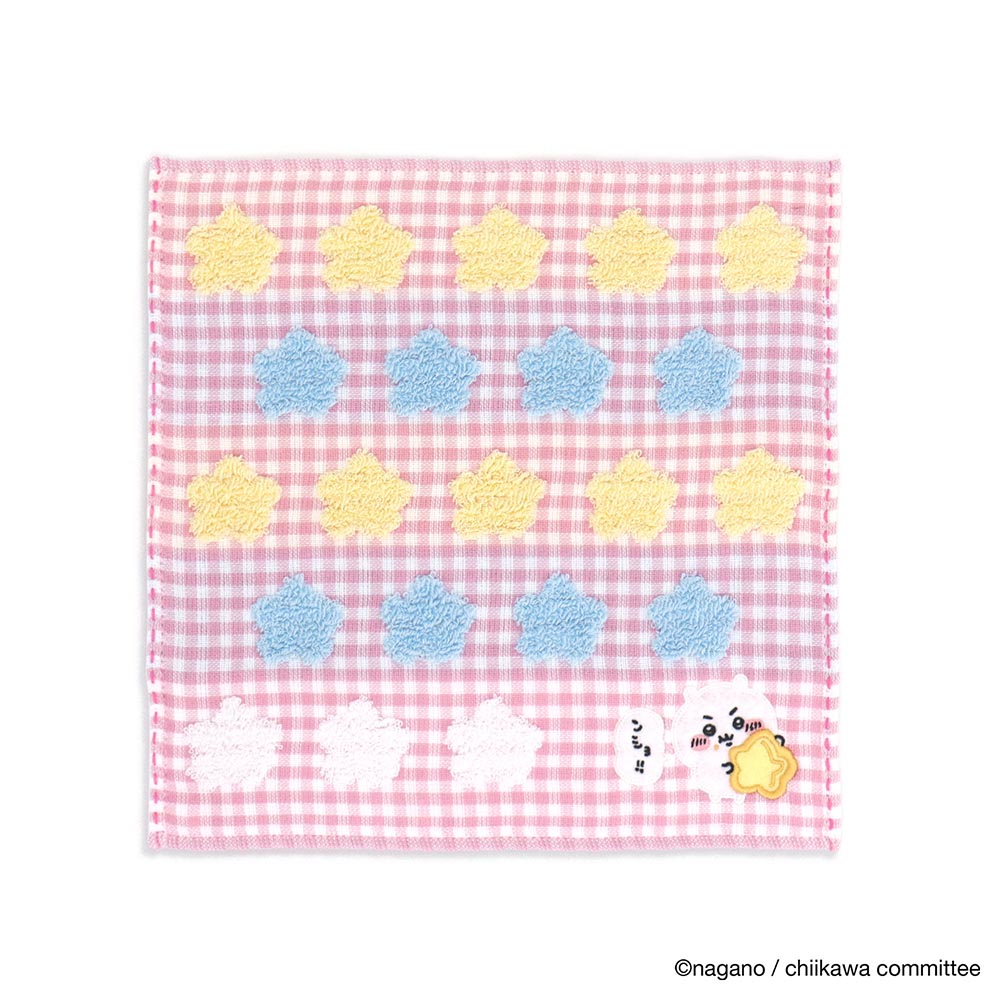 Chiikawa Towel Handkerchief (Star Pink)