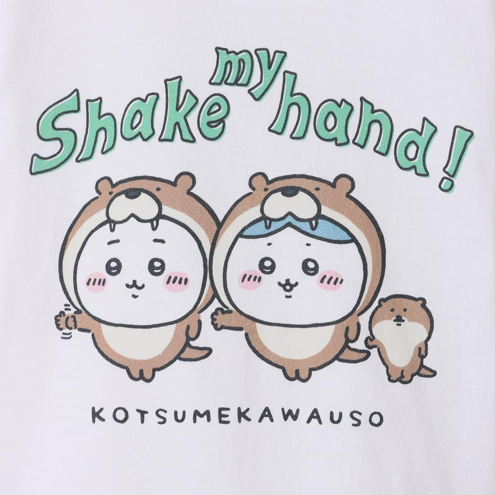 Chiikawa Aquarium Kids T-shirt Otter Handshake White (with Turtle Mirr ...