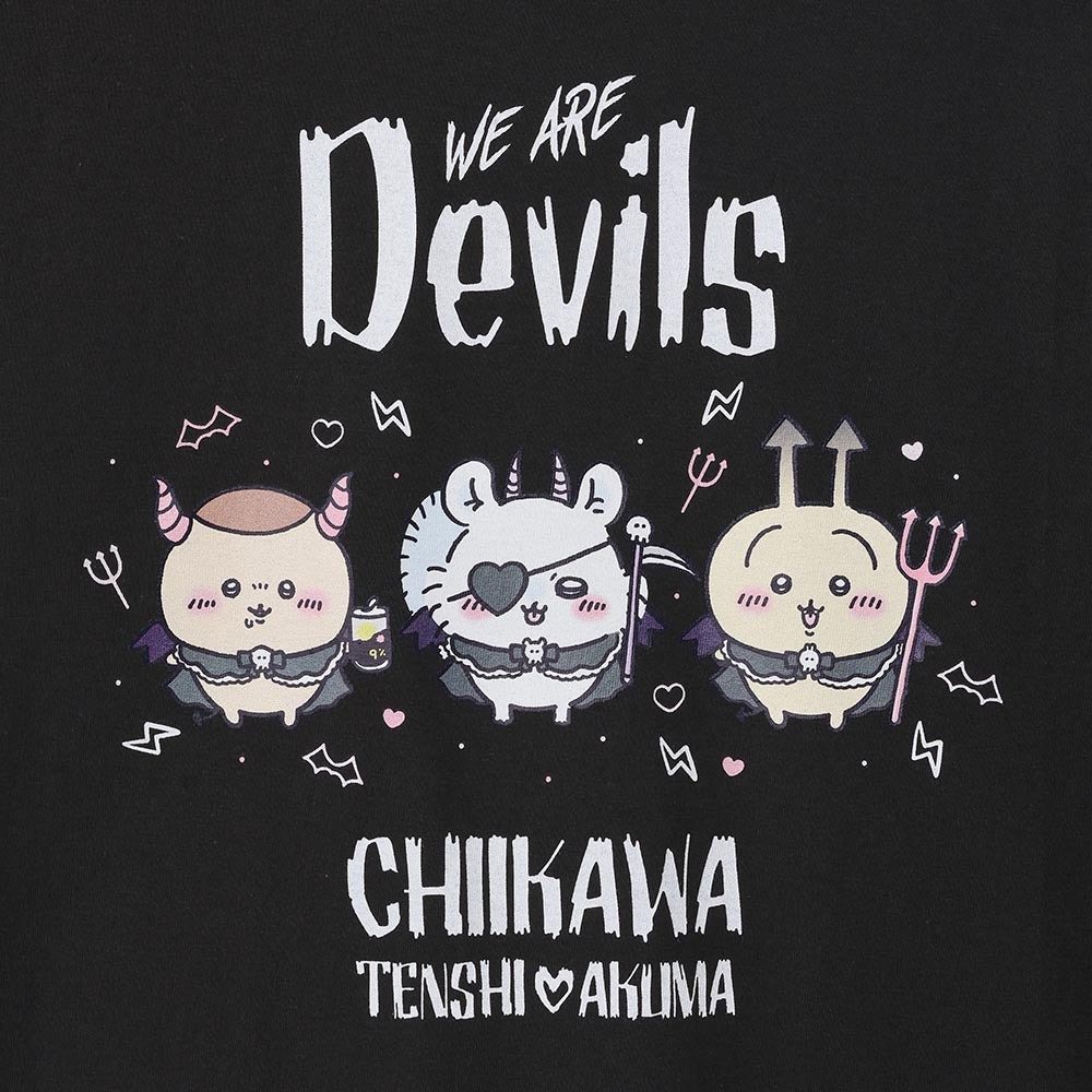 ちいかわ てんし♡あくま Tシャツ（WE ARE DEVILS スミ） | ちい