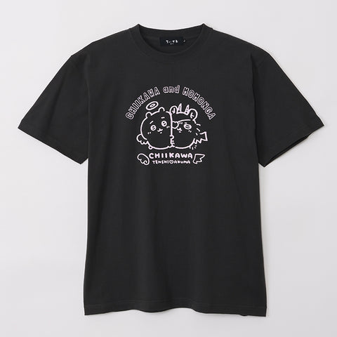 ちいかわ てんし あくま Tシャツ（ちいかわ＆モモンガ スミ） | ちいかわマーケット