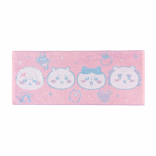 ちいかわ ジャガードフェイスタオル（ピンク）