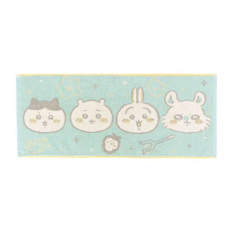 Chiikawa Jacquard Face Towel (Blue)