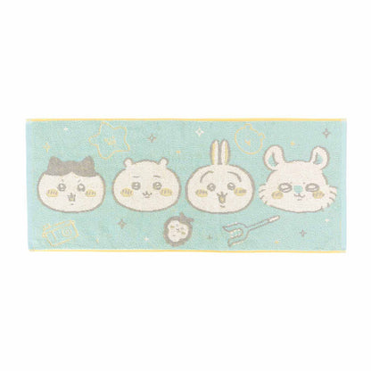 Chiikawa Jacquard Face Towel (Blue)