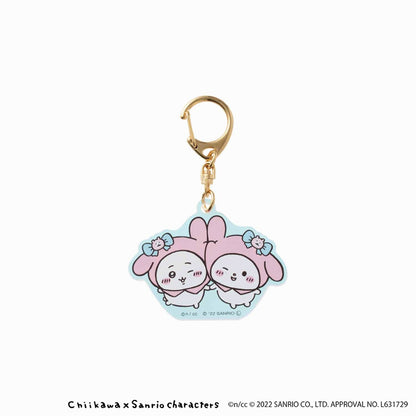 吉伊卡哇×三麗鷗角色 極光壓克力鑰匙圈（吉伊卡哇・MY MELODY）