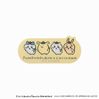 吉伊卡哇×三麗鷗角色 可貼於手機的貼紙（POMPOMPURIN×吉伊卡哇）
