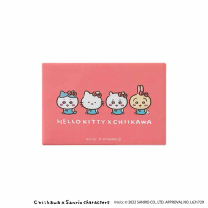 吉伊卡哇×三麗鷗角色 方形磁鐵（HELLO KITTY×吉伊卡哇）
