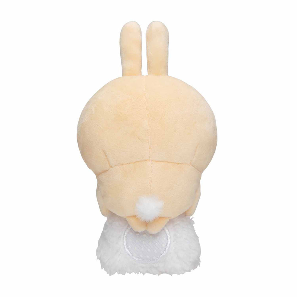 A stuffed animal watching from the Chikawa desktop (rice ball rabbit)