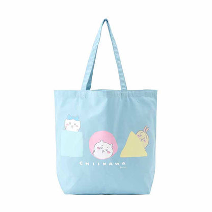 吉伊卡哇 露臉大托特包（藍色）