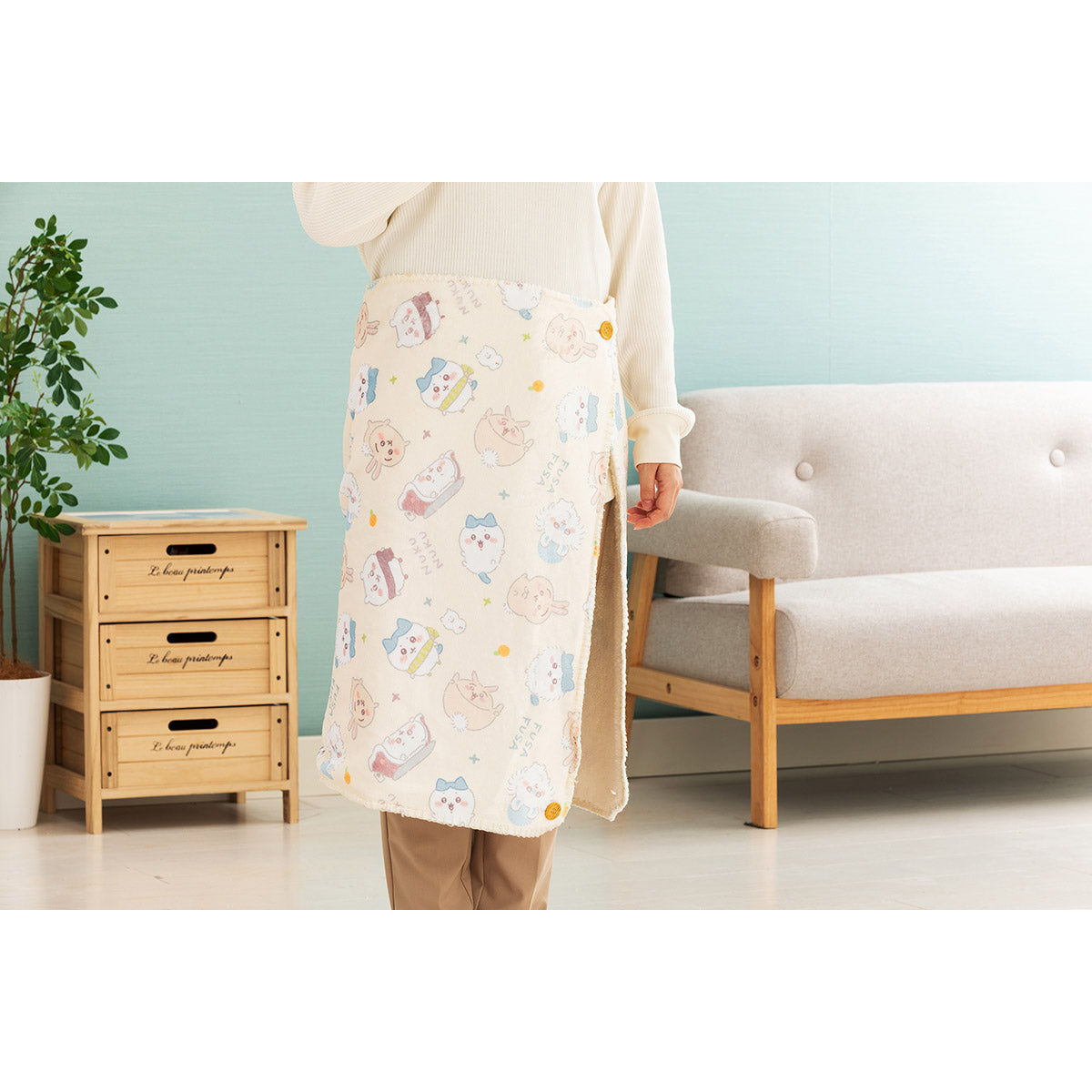 吉伊卡哇 保暖三用毛毯（象牙色）