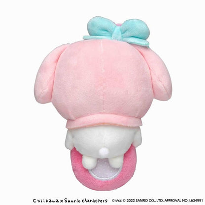 ちいかわ×サンリオキャラクターズ デスクトップから見守るひっかけぬいぐるみ（ちいかわ・マイメロディ）
