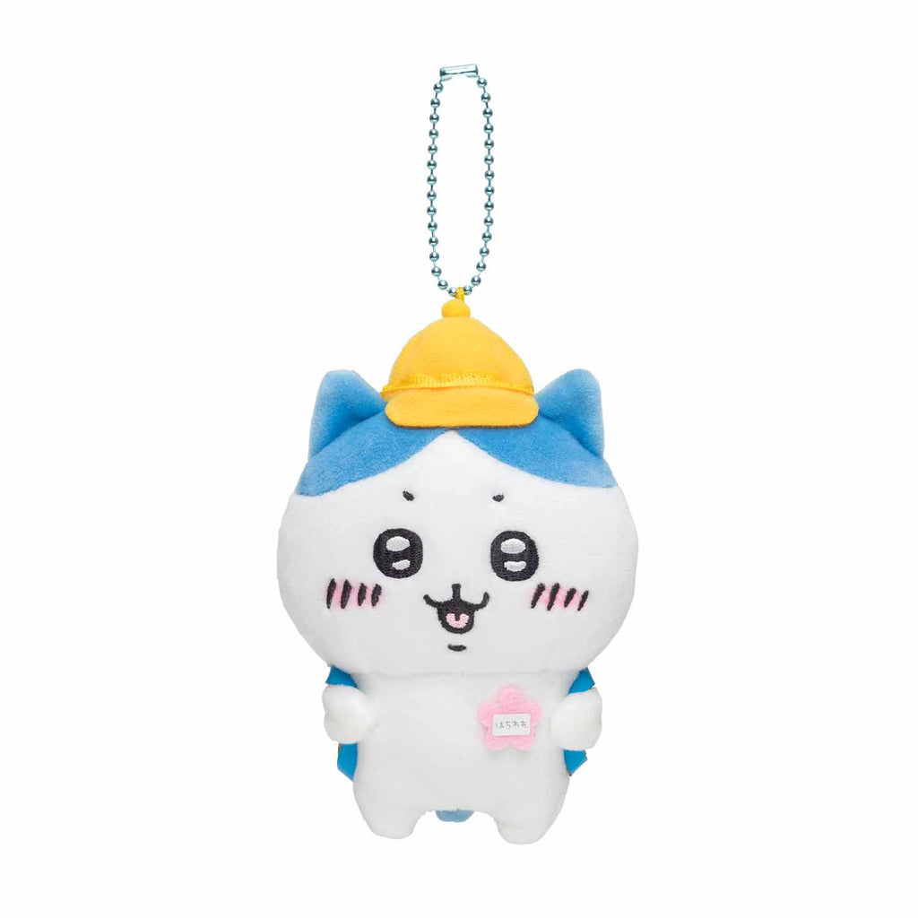 タグ付き　ちいかわ　登校スタイル　ぷちミニマスコット　ハチワレ　ぬいぐるみ登校スタイル