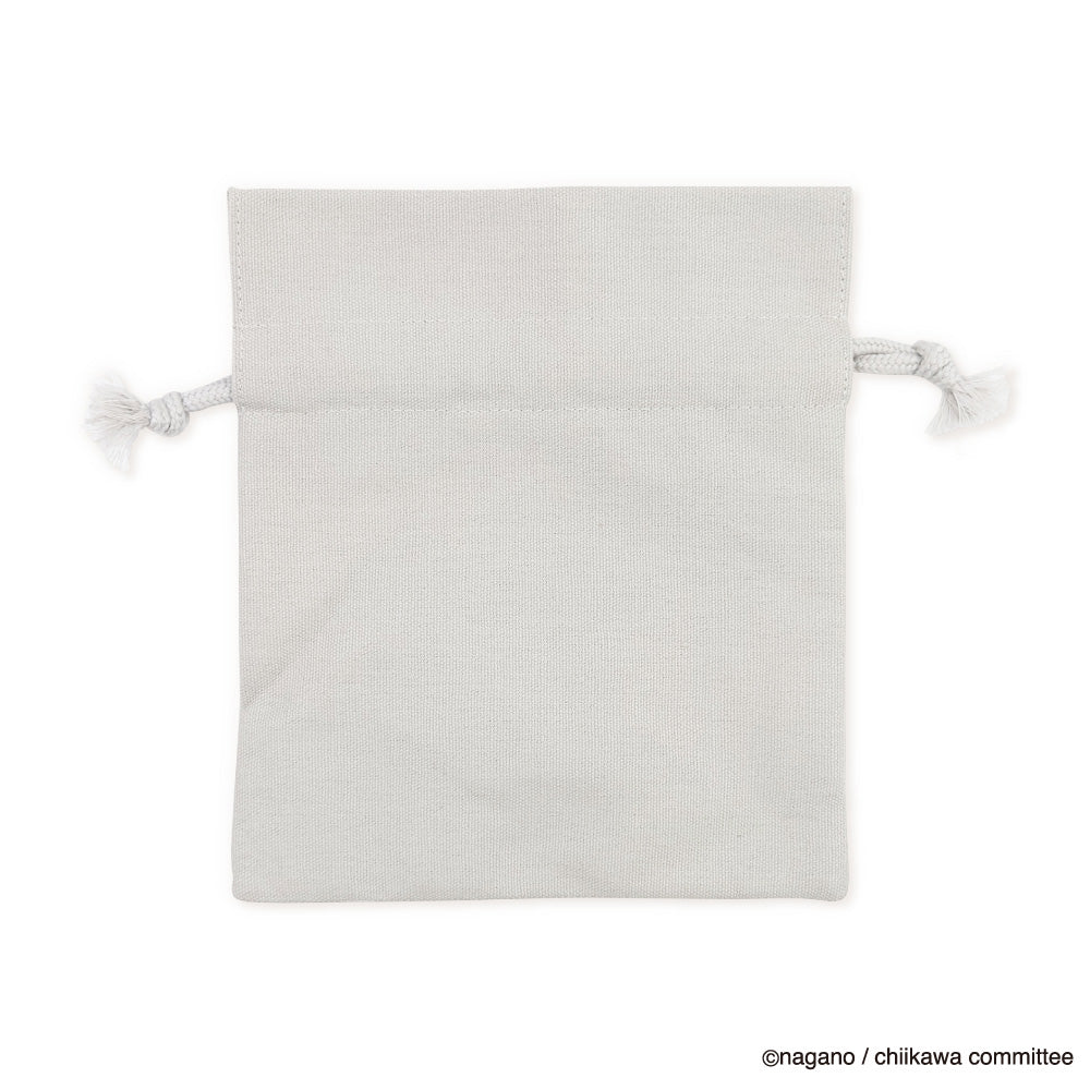 ちいかわ ふわふわワッペン 巾着（ハチワレ）