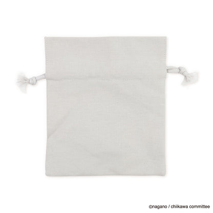 ちいかわ ふわふわワッペン 巾着（ハチワレ）