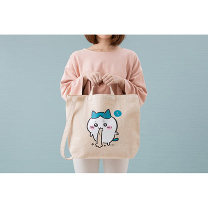 ちいかわ 肩掛け紐が長くて使いやすいトートバッグ（ハチワレ）