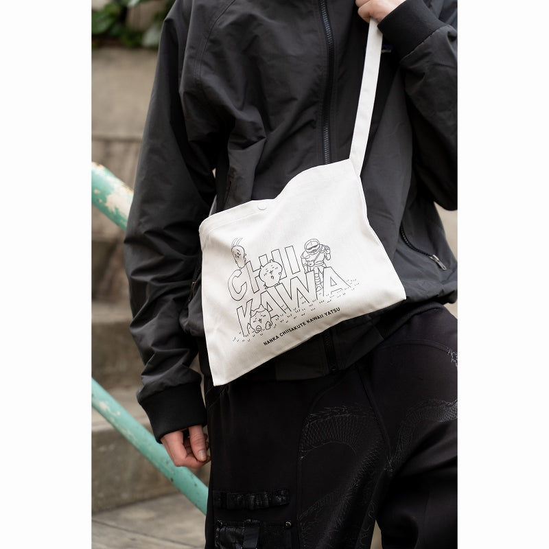 ちいかわ キャンバス サコッシュ 集合（ナチュラル）