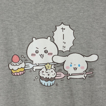 吉伊卡哇×三麗鷗角色 寬鬆洋裝 吉伊卡哇×CINNAMOROLL 灰色 FREE