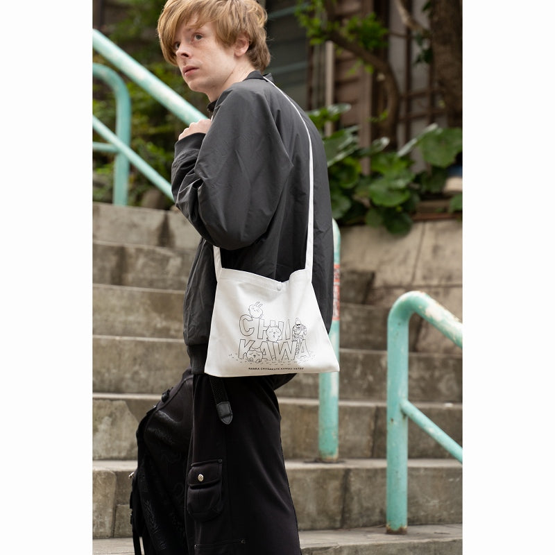 ちいかわ キャンバス サコッシュ 集合（ナチュラル）