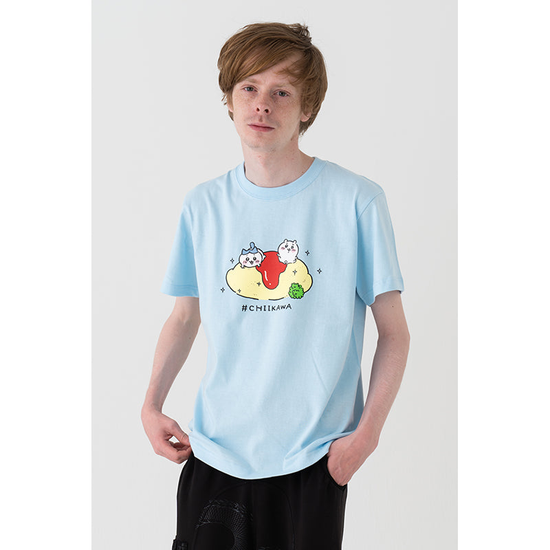 치이카와 오믈렛 T셔츠 (라이트 블루)