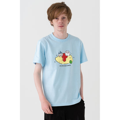 치이카와 오믈렛 T셔츠 (라이트 블루)