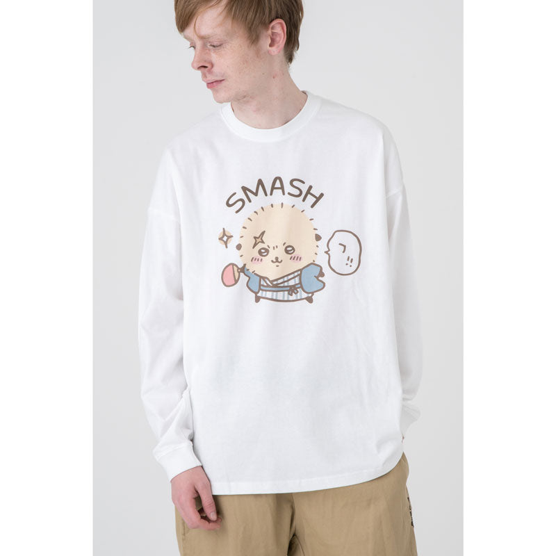 吉伊卡哇觀光 寬版長袖T恤 打擊款（白色）