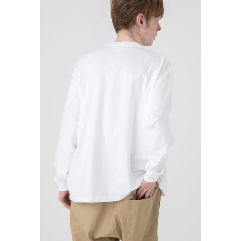 吉伊卡哇觀光 寬版長袖T恤 打擊款（白色）