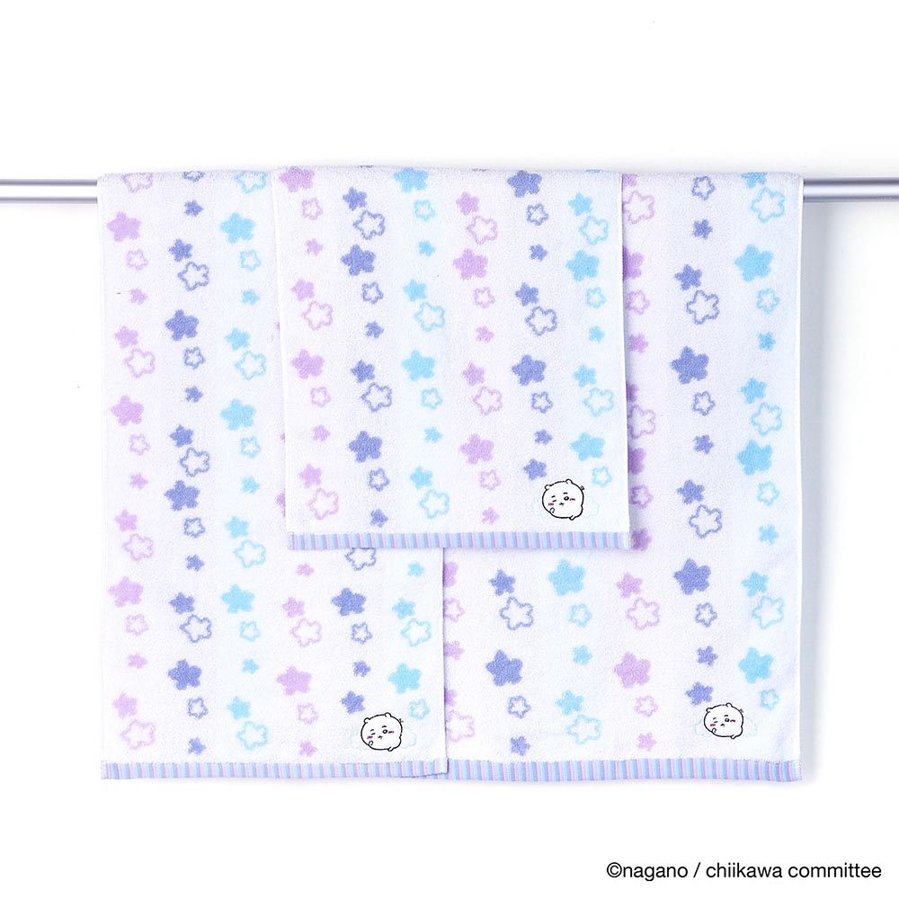 Chiikawa Small Bath Towel (Pop Star Blue)