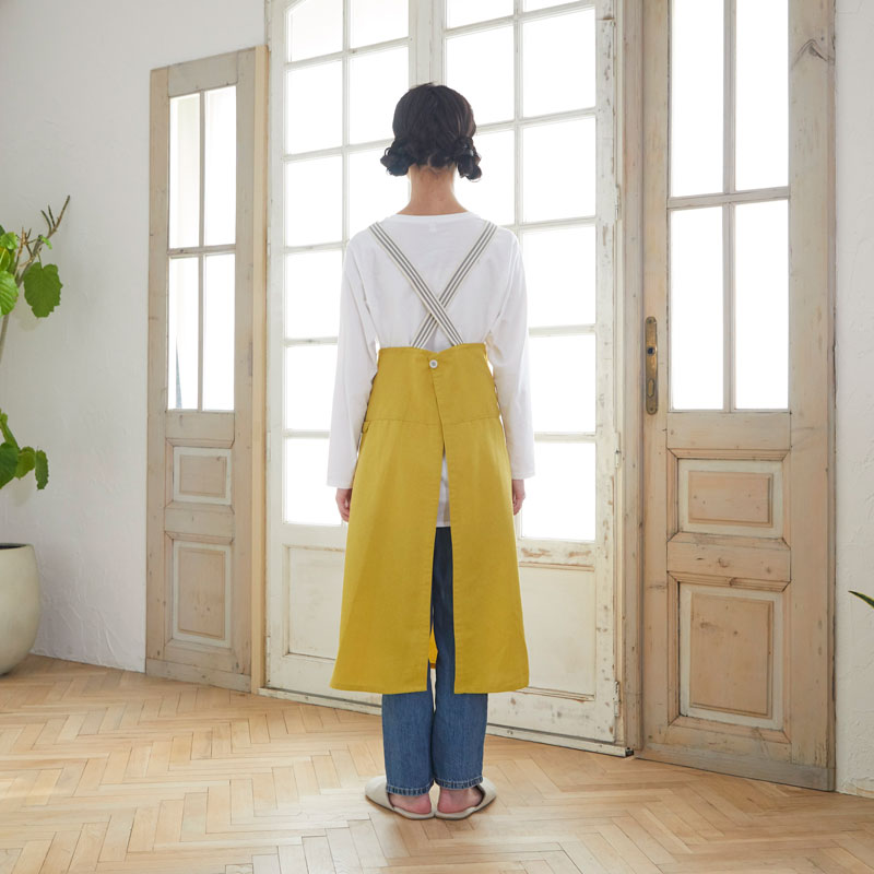 吉伊卡哇 背部交叉工作圍裙