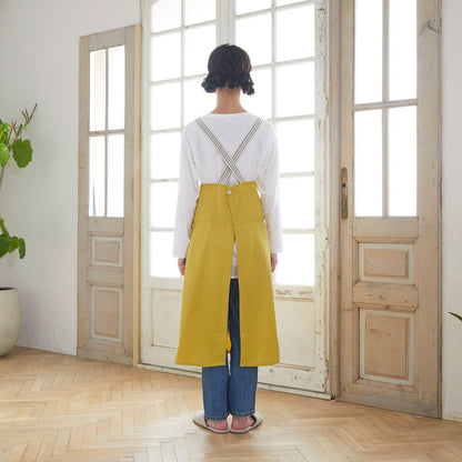 吉伊卡哇 背部交叉工作圍裙