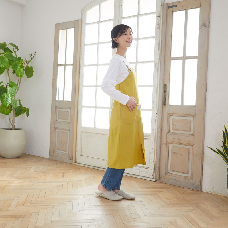 吉伊卡哇 背部交叉工作圍裙