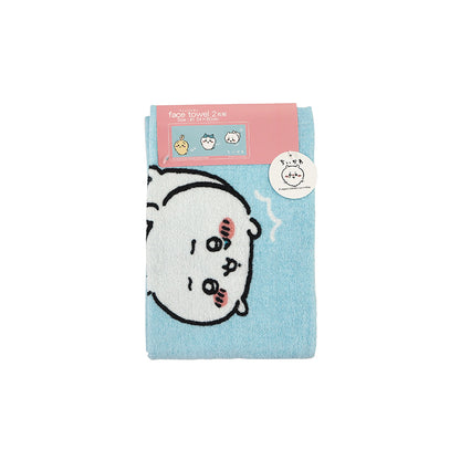 Chiikawa Face Towel 2P BL (Running)